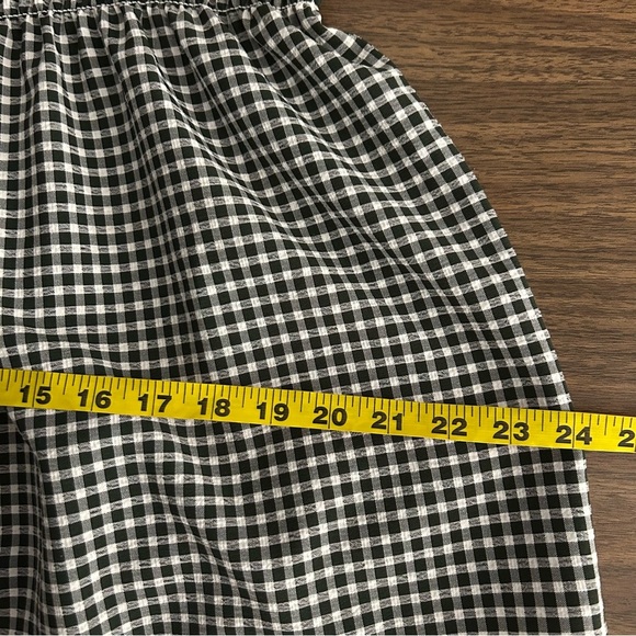5/$20 Black and White Gingham Smocked Drop Waist Tank With Shoulder Bows - Picture 8 of 9